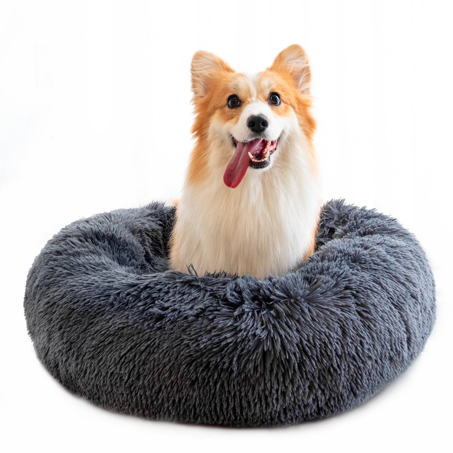 Round Plush Cat Kennel Sleep Donut Bed