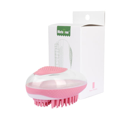 2-in-1 Pet Bath Massage Brush with Shampoo Box