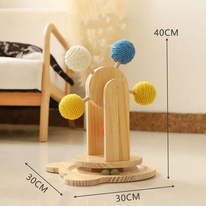 Solid Rotary Wood Ferris Scratch Wheel Board