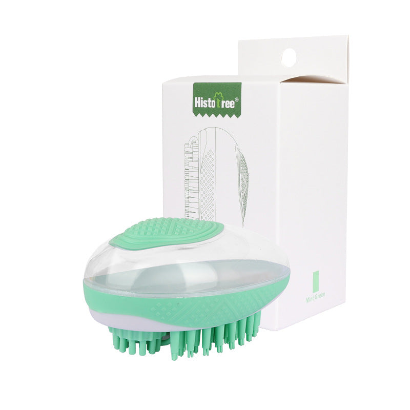 2-in-1 Pet Bath Massage Brush with Shampoo Box