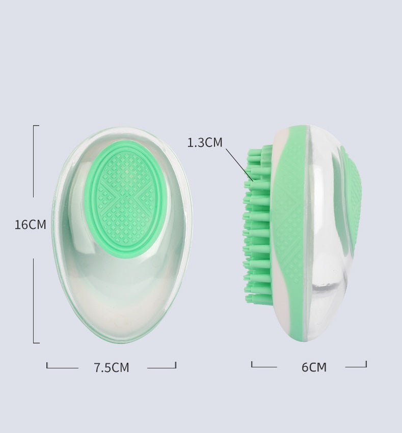 2-in-1 Pet Bath Massage Brush with Shampoo Box
