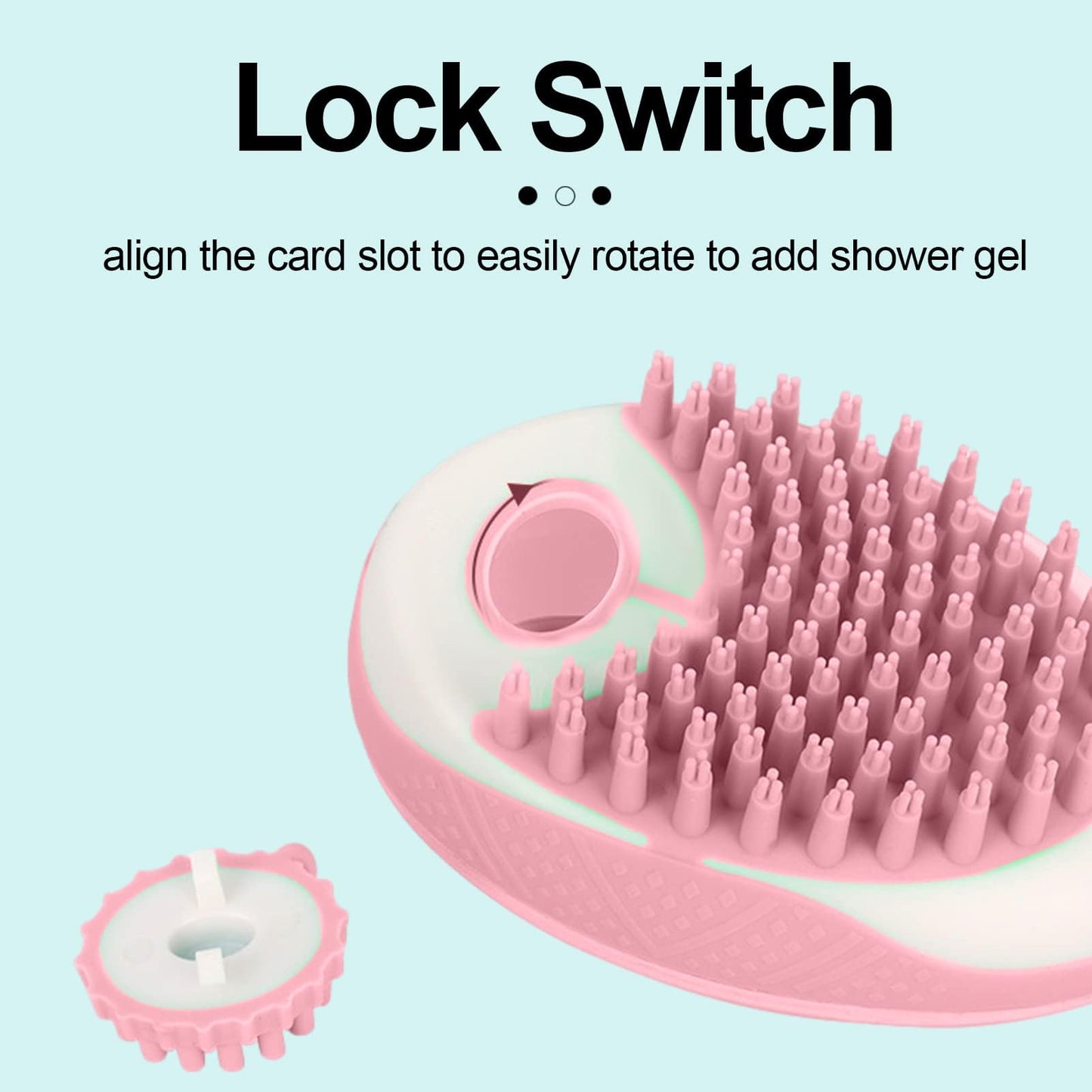 2-in-1 Pet Bath Massage Brush with Shampoo Box