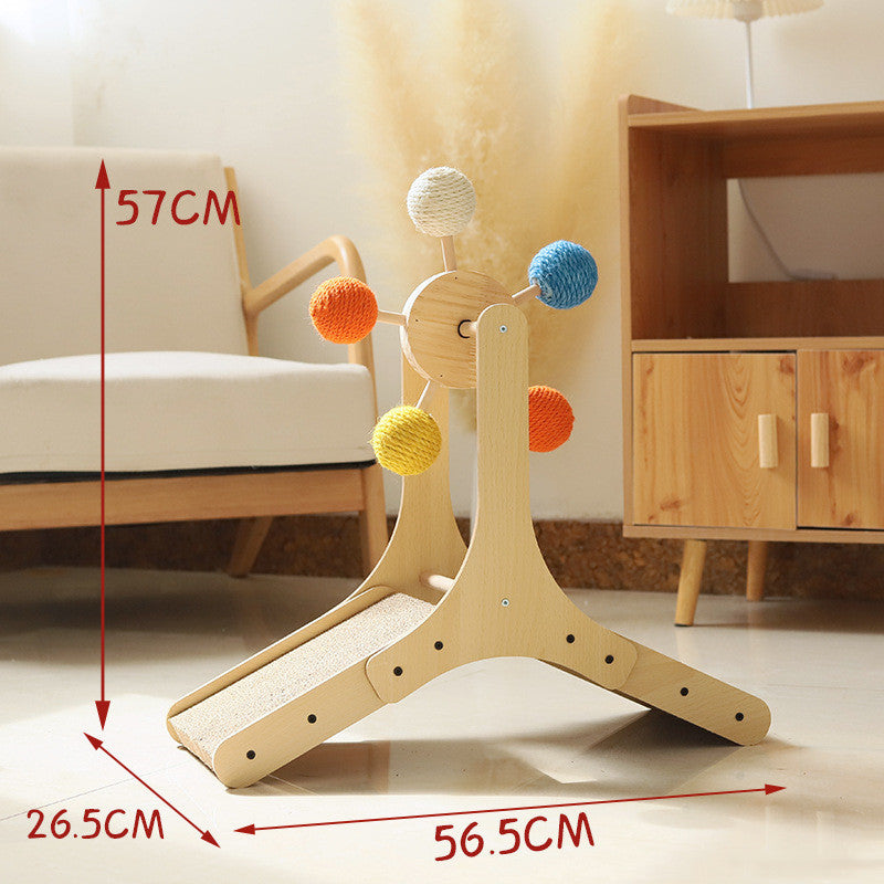 Solid Rotary Wood Ferris Scratch Wheel Board
