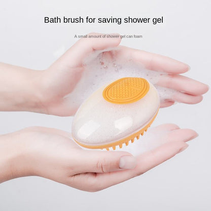 2-in-1 Pet Bath Massage Brush with Shampoo Box