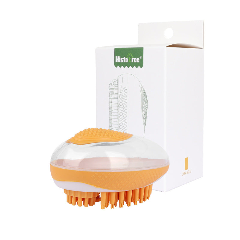 2-in-1 Pet Bath Massage Brush with Shampoo Box