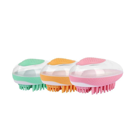 2-in-1 Pet Bath Massage Brush with Shampoo Box